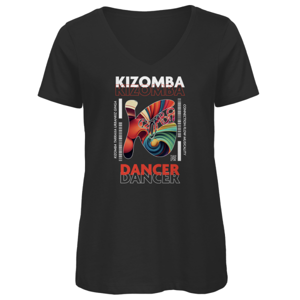 Latin Flow Kizomba Dancer Tee V-Neck Damen