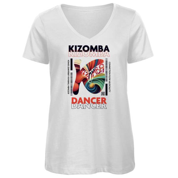 Latin Flow Kizomba Dancer Tee V-Neck Damen